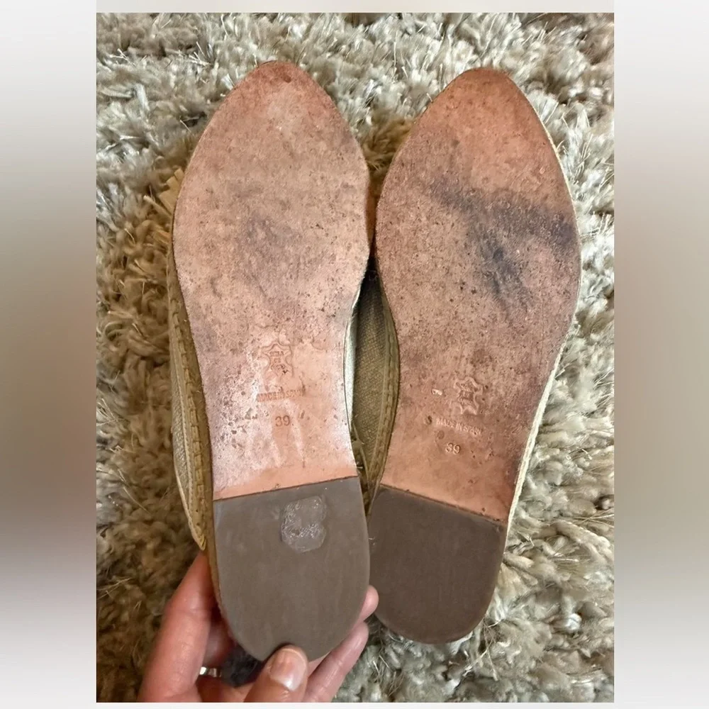 Women's Bettye Mueller Beige Espadrille Mules with‎ Tassels